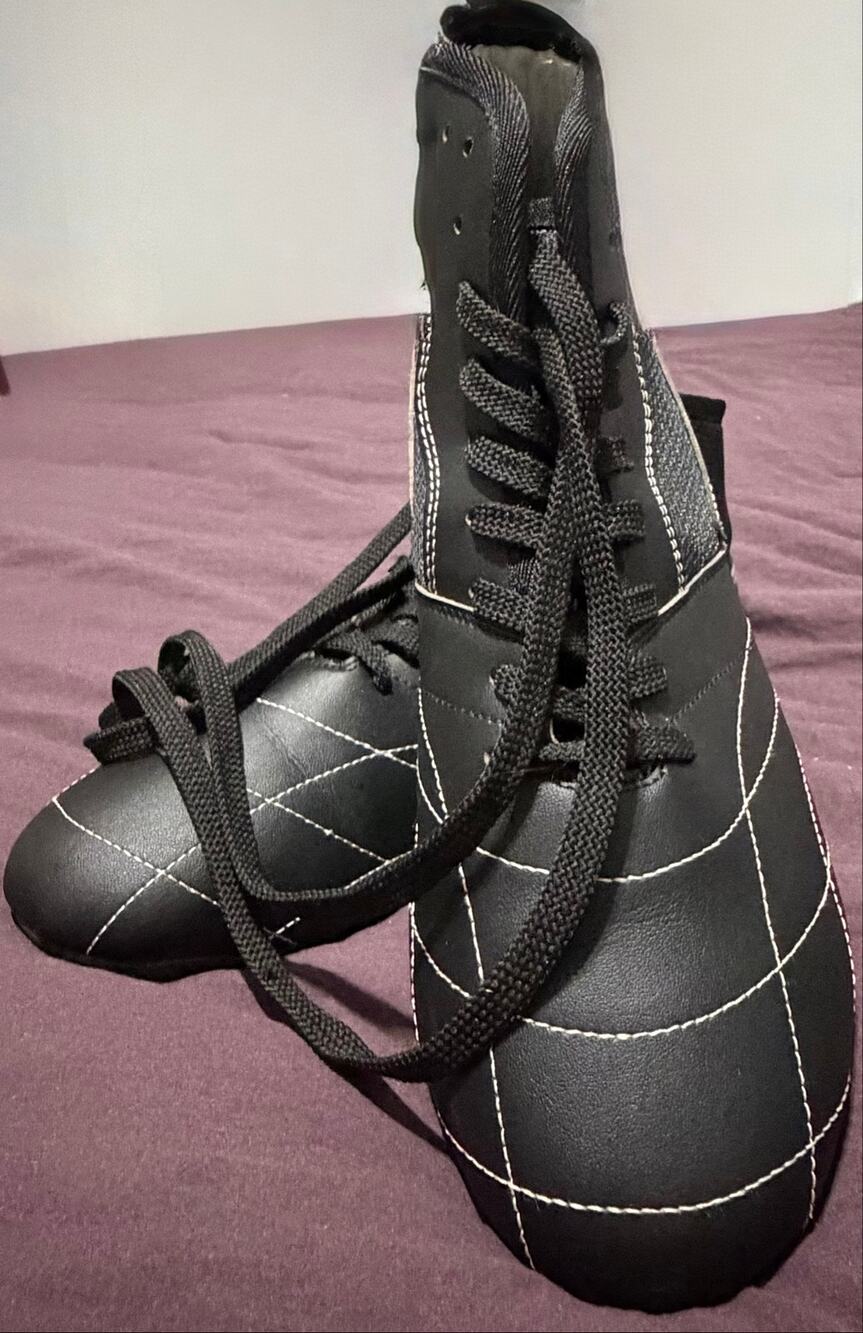 Rivat French Boxing Savate Boots Black Combat Martial Arts Shoes size 11